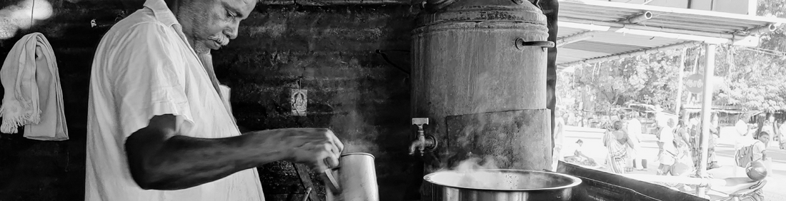 A chaiwala prepares Cutting Chai in Mumbai, India (photo from Unsplash)