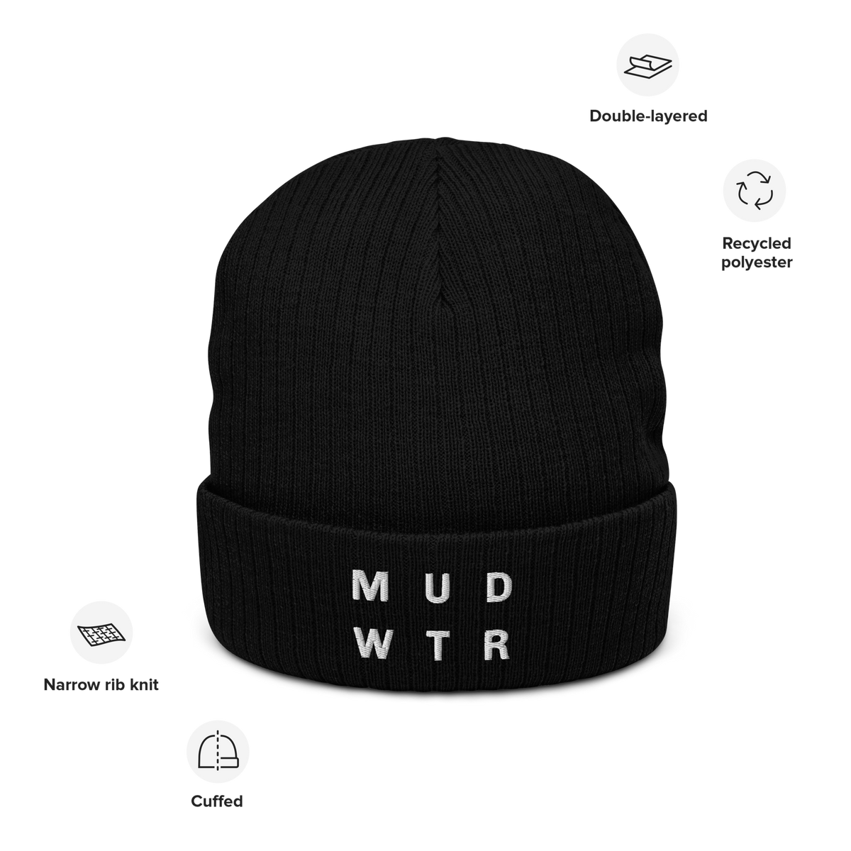 【新品】 VALLAD BEANIE CAP BLK/WHT MUD\WTR Beanie