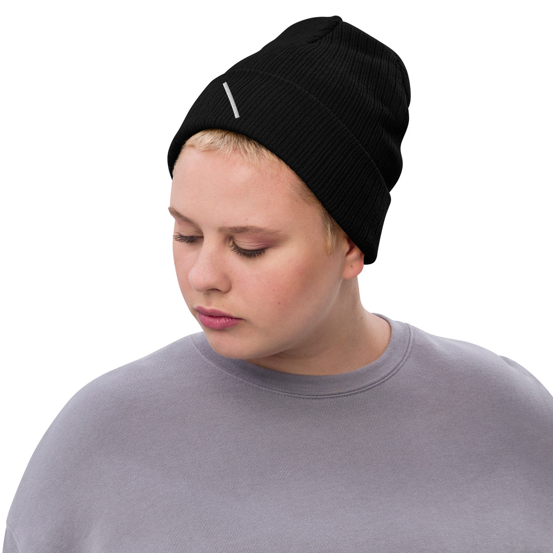 
  Ribbed knit beanie
